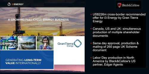 Cross-border production across two continents helps i3 Energy achieve its $226m acquisition by Gran Tierra Energy